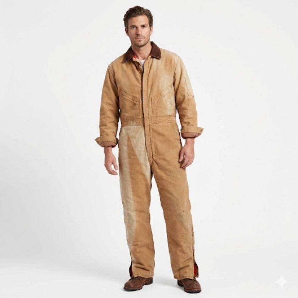Walls Blizzard Pruf Insulated Work Coveralls Brown XL Regular